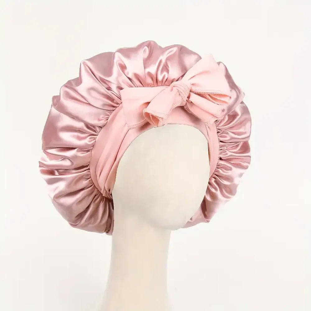 Satin Bonnet Silk Bonnet Adjustable Bonne For Sleeping Hair Bonnet With Tie Band Bonnets For Women Men - Avero