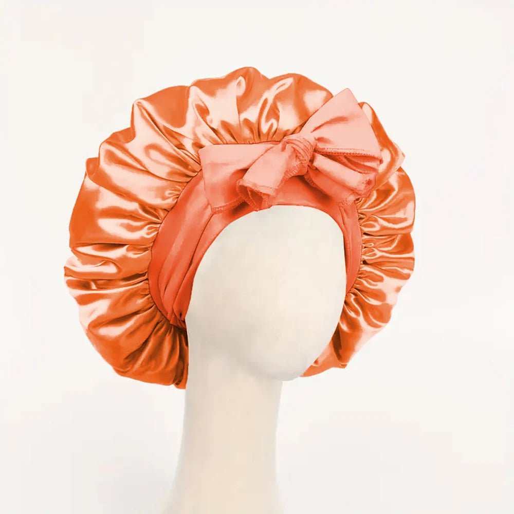 Satin Bonnet Silk Bonnet Adjustable Bonne For Sleeping Hair Bonnet With Tie Band Bonnets For Women Men - Avero