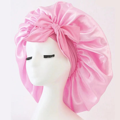Satin Bonnet Silk Bonnet Adjustable Bonne For Sleeping Hair Bonnet With Tie Band Bonnets For Women Men - Avero