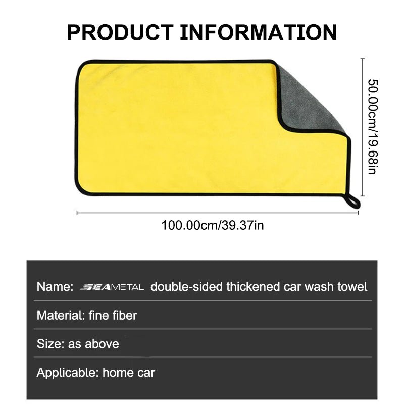 SEAMETAL High - end Microfiber Towel Car Wash Towel Detailing Cleaning Cloth Car Wash Drying Towel Car Absorbent Cleaning Products - Avero