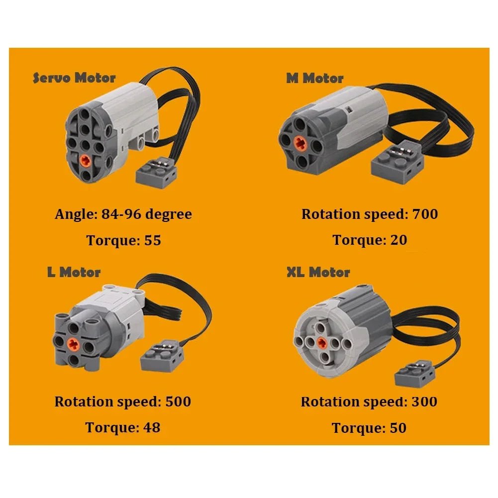 Servo steering motor Power 88004 Functions Technical Parts Compatible with legoeds Building Blocks MOC Brick Power Up Car Truck - Avero