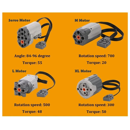 Servo steering motor Power 88004 Functions Technical Parts Compatible with legoeds Building Blocks MOC Brick Power Up Car Truck - Avero