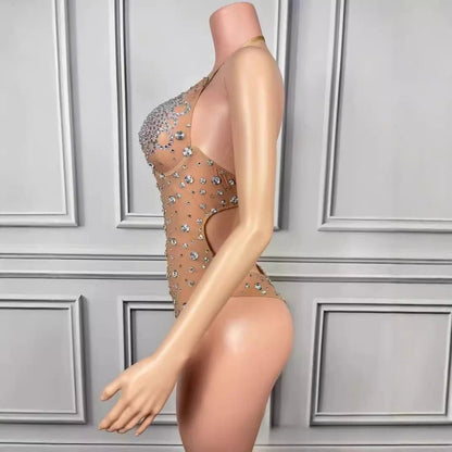 Sexy Seaside Surf Vacation Exquisite Rhinestone Bikini Spa Party Split Two - piece Spice Girl Swimsuit Vestidos De Noche Elegantes - Avero
