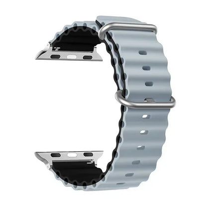 Silicone Ocean strap for Apple watch band Series Ultra 9 8 7 6 5 4 10 SE iwatch bracelet 42mm 44mm 45mm 49mm 40mm 41mm 46mm band - Avero