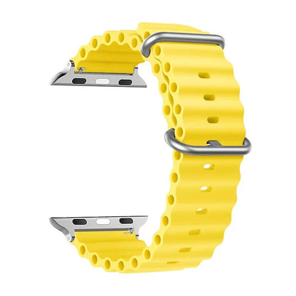 Silicone Ocean strap for Apple watch band Series Ultra 9 8 7 6 5 4 10 SE iwatch bracelet 42mm 44mm 45mm 49mm 40mm 41mm 46mm band - Avero