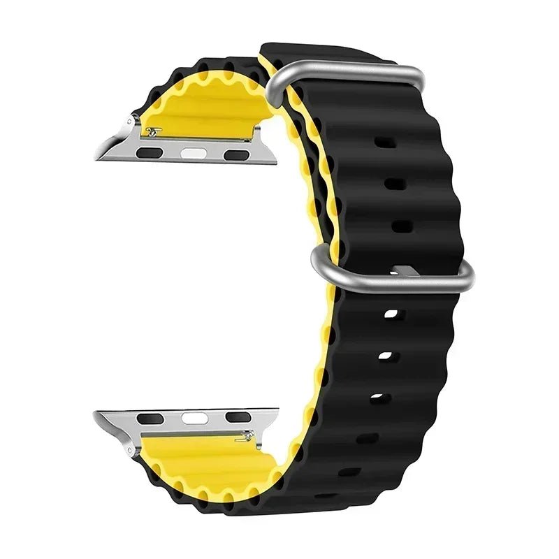 Silicone Ocean strap for Apple watch band Series Ultra 9 8 7 6 5 4 10 SE iwatch bracelet 42mm 44mm 45mm 49mm 40mm 41mm 46mm band - Avero