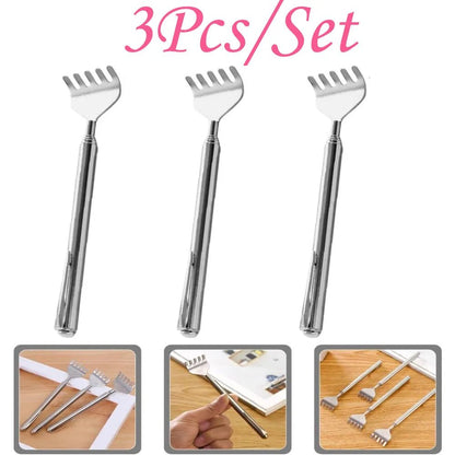 silvery Telescopic Back Scratcher, Portable Extendable Stainless Steel Scratchers for Men Women ，Mothers Gifts，Gifts For Men，G - Avero