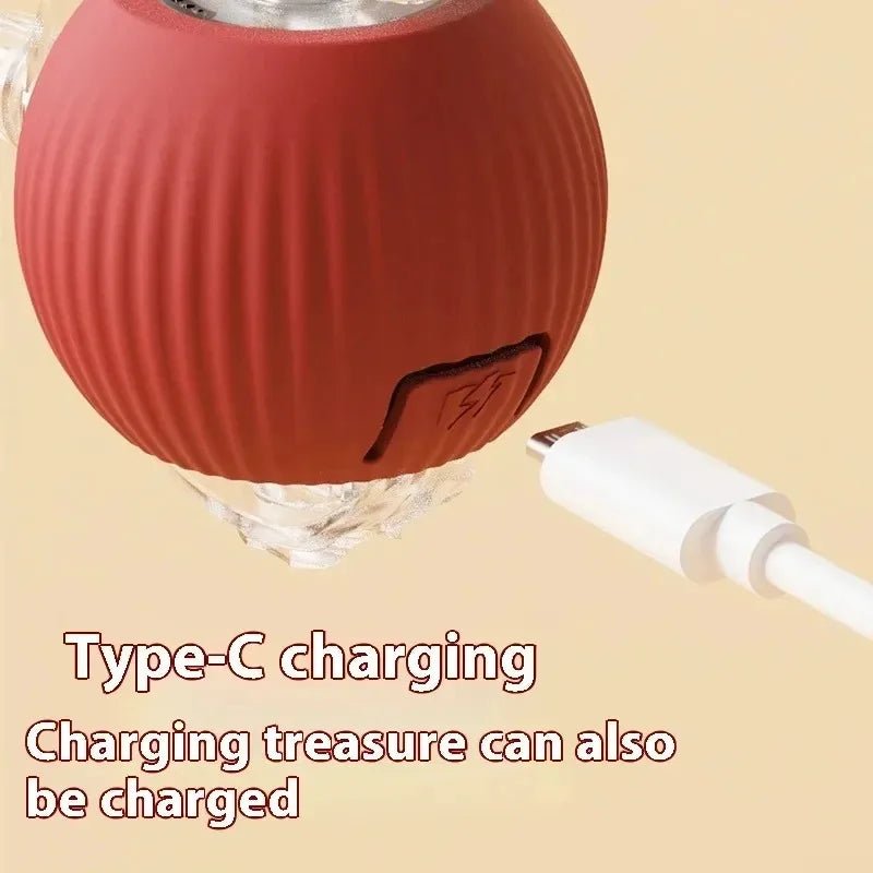 Smart Cat Toys Automatic Rolling Ball Fake Tail Rechargeable Electric Pet Interactive Toy Dog Cat Training Imitate Mouse Tail - Avero