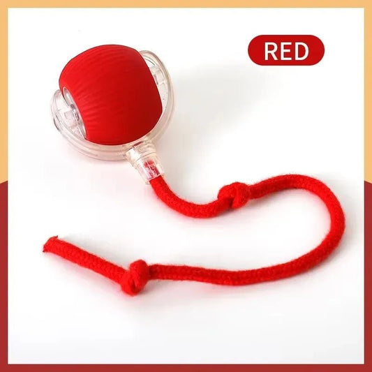 Smart Cat Toys Automatic Rolling Ball Fake Tail Rechargeable Electric Pet Interactive Toy Dog Cat Training Imitate Mouse Tail - Avero