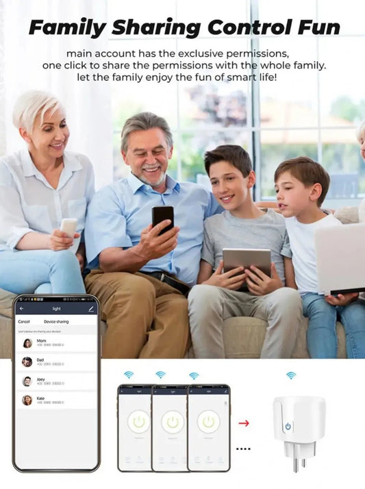 Smart Plug Zigbee EU 16A/20A Smart Socket With Power Monitor Timing Voice Control Works Whit Alexa Google Home Alice - Avero