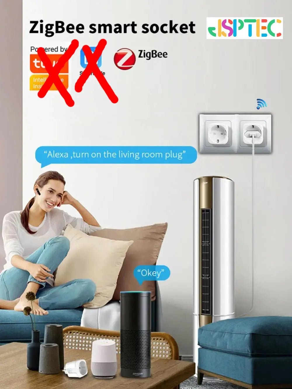 Smart Plug Zigbee EU 16A/20A Smart Socket With Power Monitor Timing Voice Control Works Whit Alexa Google Home Alice - Avero