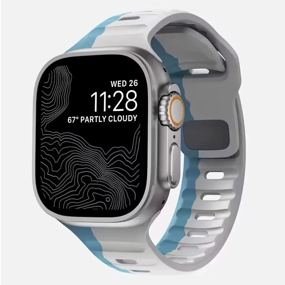 Soft Silicone Band For Apple Watch Band Ultra 49mm 44mm 45mm 42mm 41mm 42mm 38mm Sport Watchband iwatch Serise 8 7 6 5 Bracelet - Avero