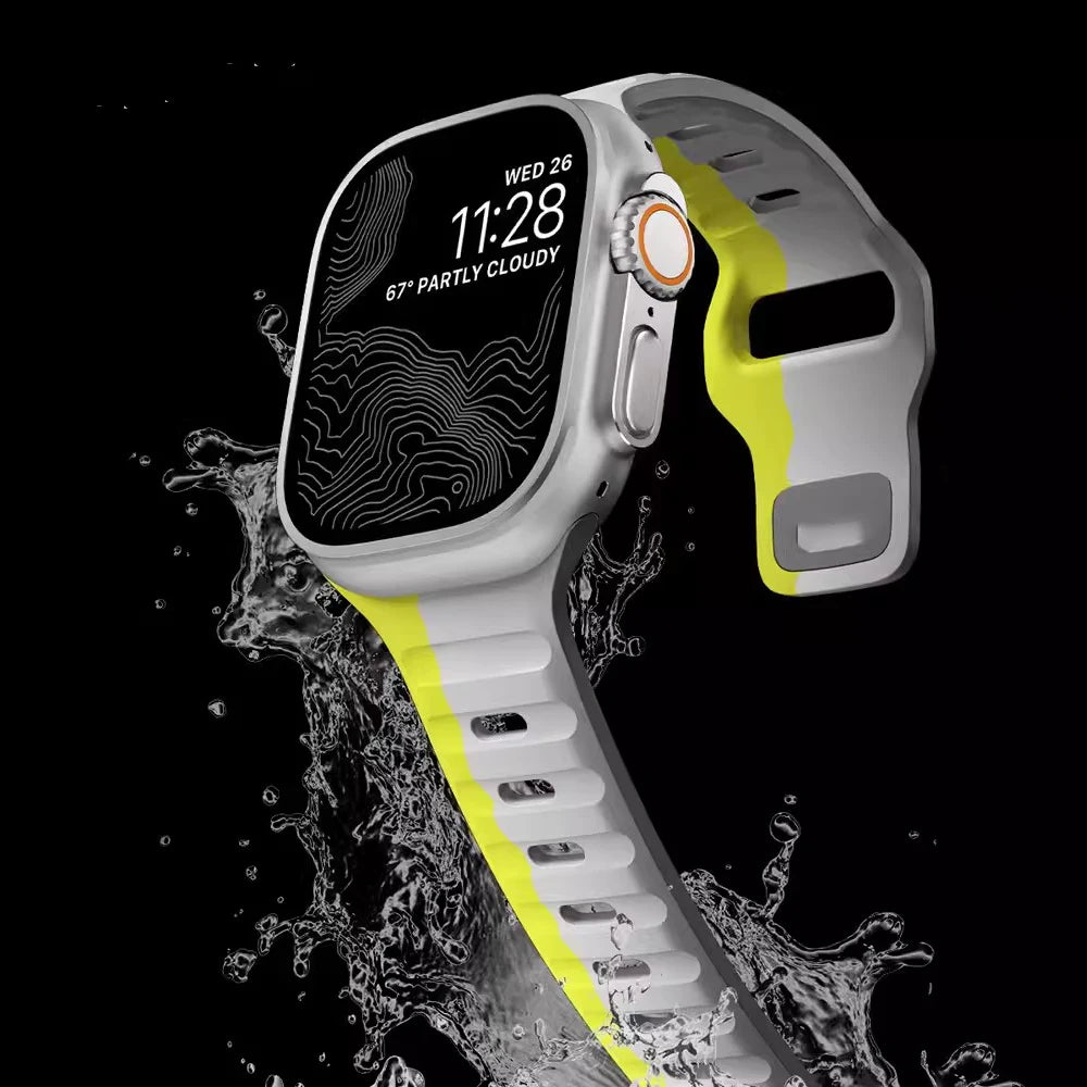 Soft Silicone Band For Apple Watch Band Ultra 49mm 44mm 45mm 42mm 41mm 42mm 38mm Sport Watchband iwatch Serise 8 7 6 5 Bracelet - Avero