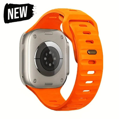 Soft Silicone Strap For Apple Watch Band Ultra 49mm 44mm 45mm 42mm 41mm 42mm 38mm Sport Watchband IWatch Serise 9 8 7 6 Bracelet - Avero