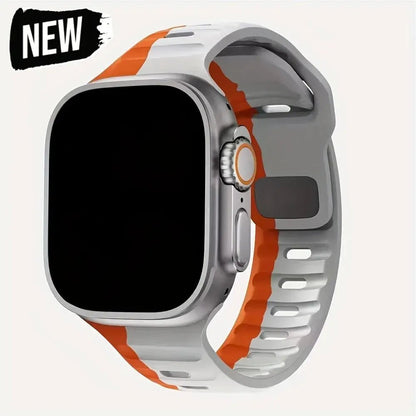 Soft Silicone Strap For Apple Watch Band Ultra 49mm 44mm 45mm 42mm 41mm 42mm 38mm Sport Watchband IWatch Serise 9 8 7 6 Bracelet - Avero