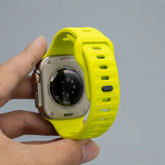 Soft Silicone Strap For Apple Watch Band Ultra 49mm 44mm 45mm 42mm 41mm 42mm 38mm Sport Watchband IWatch Serise 9 8 7 6 Bracelet - Avero