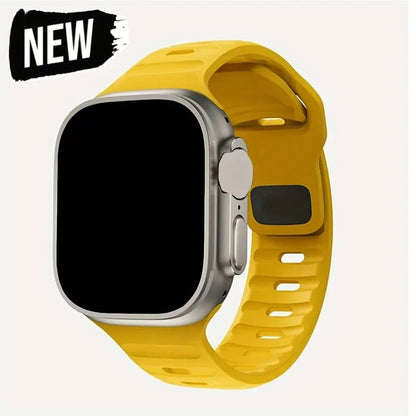 Soft Silicone Strap For Apple Watch Band Ultra 49mm 44mm 45mm 42mm 41mm 42mm 38mm Sport Watchband IWatch Serise 9 8 7 6 Bracelet - Avero