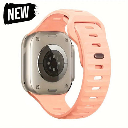 Soft Silicone Strap For Apple Watch Band Ultra 49mm 44mm 45mm 42mm 41mm 42mm 38mm Sport Watchband IWatch Serise 9 8 7 6 Bracelet - Avero