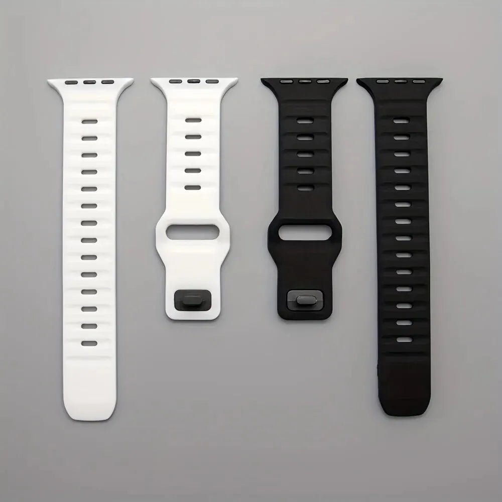 Soft Silicone Strap For Apple Watch Band Ultra 49mm 44mm 45mm 42mm 41mm 42mm 38mm Sport Watchband IWatch Serise 9 8 7 6 Bracelet - Avero
