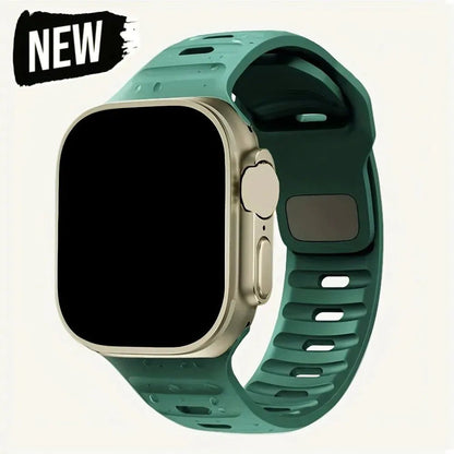 Soft Silicone Strap For Apple Watch Band Ultra 49mm 44mm 45mm 42mm 41mm 42mm 38mm Sport Watchband IWatch Serise 9 8 7 6 Bracelet - Avero