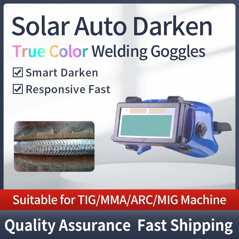 Solar Auto Darkening True Color Welding Mask Welding Helmet Eyes Goggle/Welder Glasses Arc Protection Helmet for Welding Machine - Avero