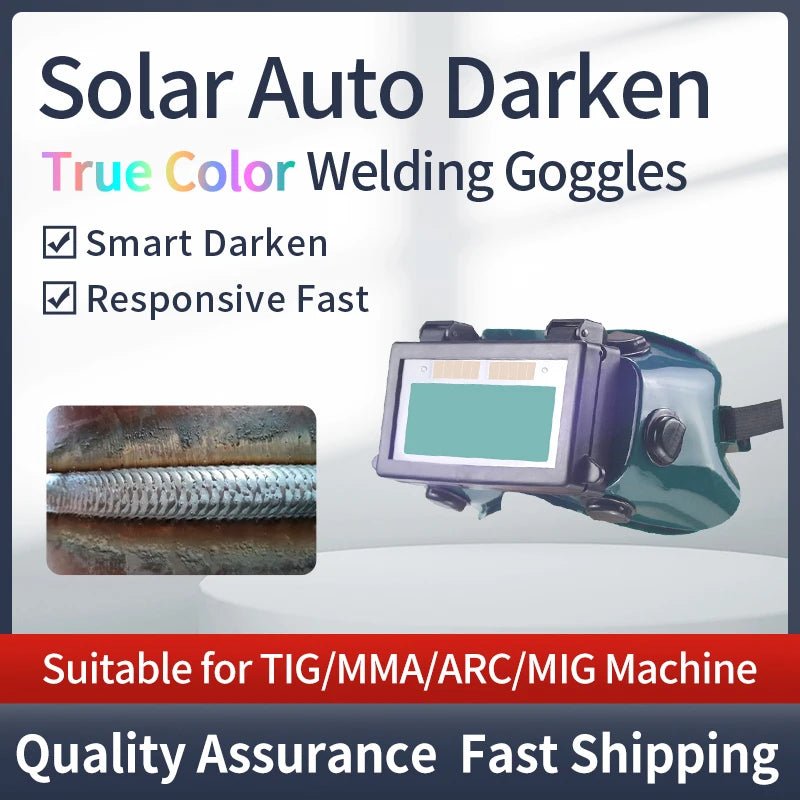Solar Auto Darkening True Color Welding Mask Welding Helmet Eyes Goggle/Welder Glasses Arc Protection Helmet for Welding Machine - Avero