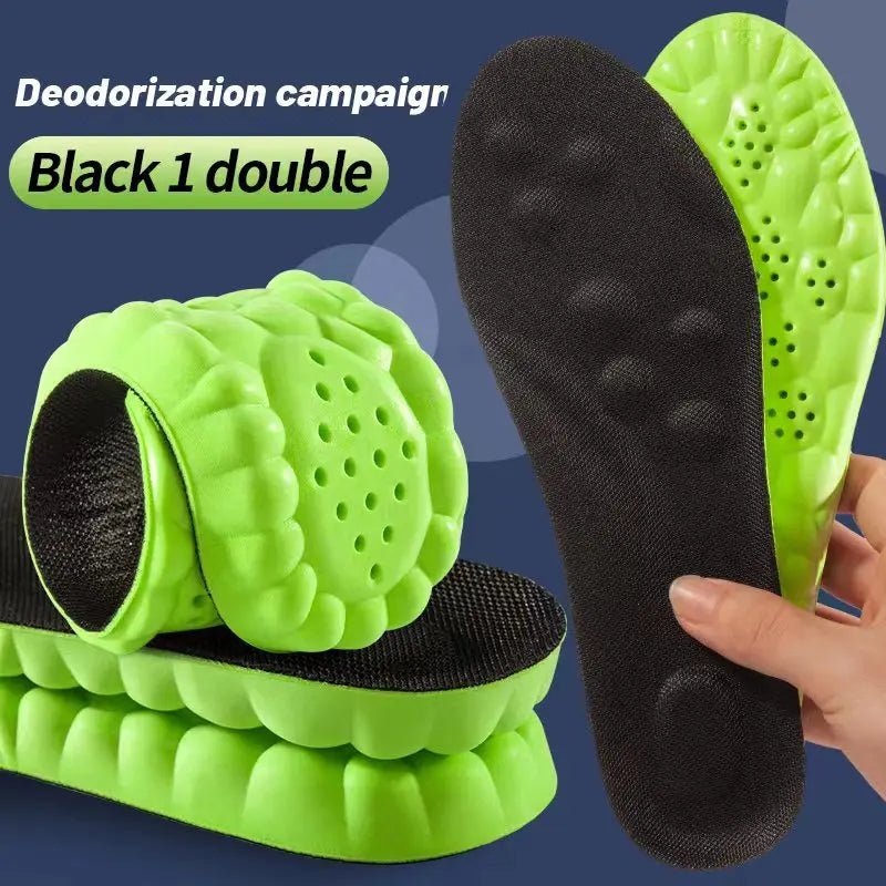 Sports Insole 4D Cloud Style Sweat Absorbing Breathable Thickened Shock Absorption Super Soft and Comfortable Elastic Insole - Avero