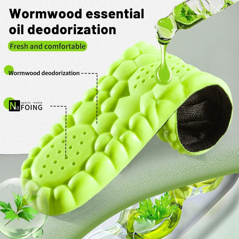 Sports Insole 4D Cloud Style Sweat Absorbing Breathable Thickened Shock Absorption Super Soft and Comfortable Elastic Insole - Avero