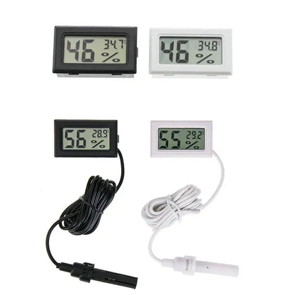 Square Embedded Digital Thermo - Hygrometer for Reptile Terrarium Humidity Box Home Industrial Digital Temperature Humidity Gauge - Avero
