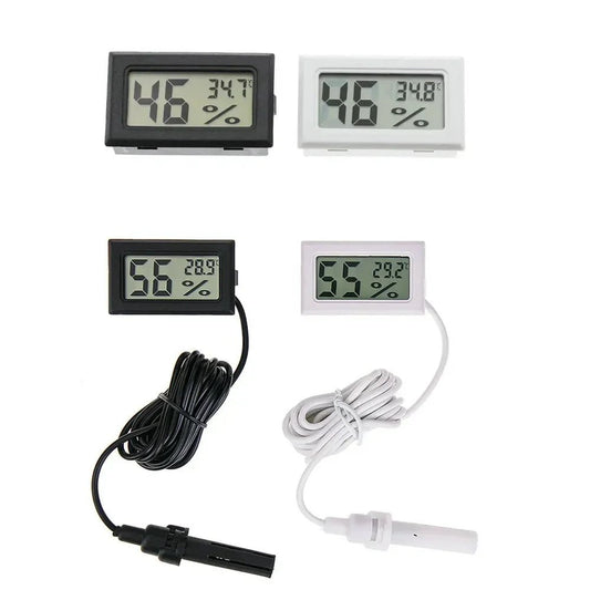 Square Embedded Digital Thermo - Hygrometer for Reptile Terrarium Humidity Box Home Industrial Digital Temperature Humidity Gauge - Avero