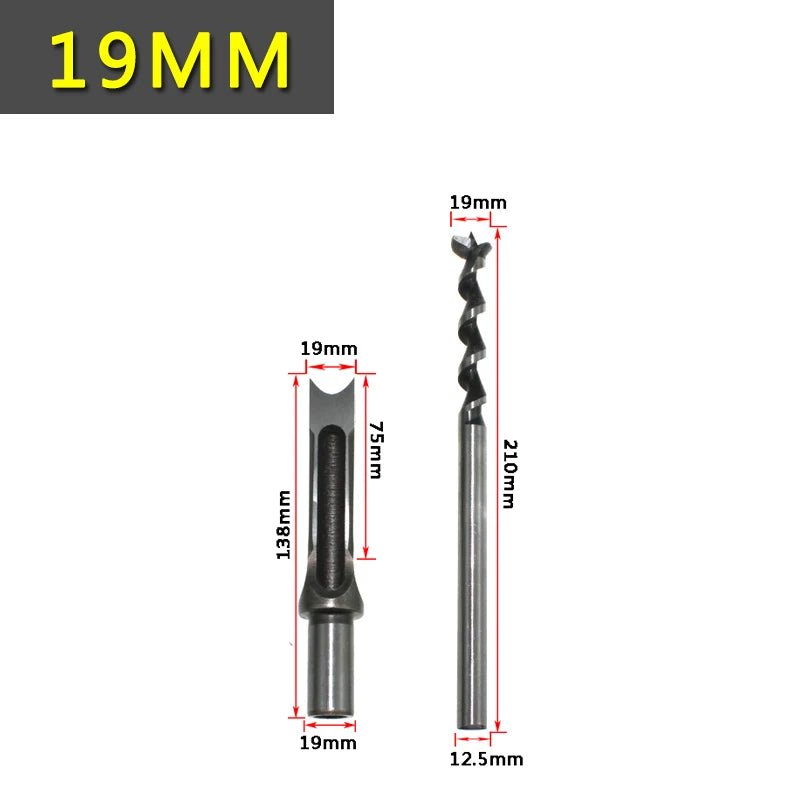 Square Hole Drill Woodworking Drill Tools Auger Mortising Chisel Drill Set DIY Furniture Square Woodworking Drill - Avero