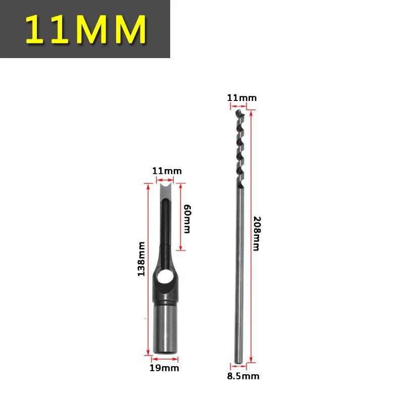 Square Hole Drill Woodworking Drill Tools Auger Mortising Chisel Drill Set DIY Furniture Square Woodworking Drill - Avero