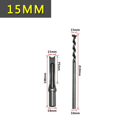 Square Hole Drill Woodworking Drill Tools Auger Mortising Chisel Drill Set DIY Furniture Square Woodworking Drill - Avero