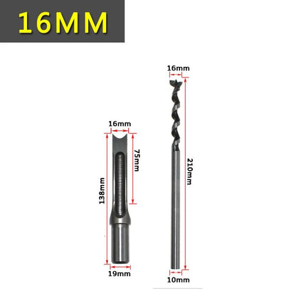 Square Hole Drill Woodworking Drill Tools Auger Mortising Chisel Drill Set DIY Furniture Square Woodworking Drill - Avero