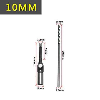 Square Hole Drill Woodworking Drill Tools Auger Mortising Chisel Drill Set DIY Furniture Square Woodworking Drill - Avero