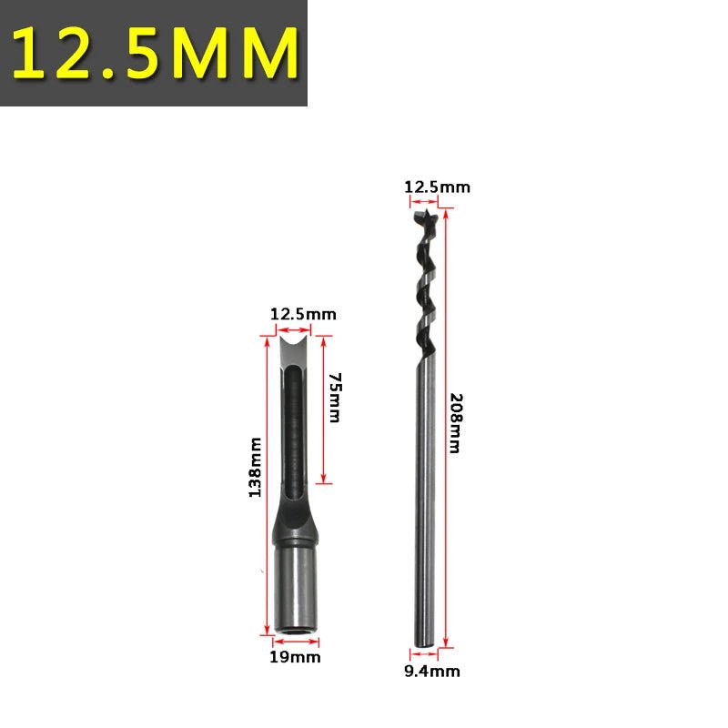 Square Hole Drill Woodworking Drill Tools Auger Mortising Chisel Drill Set DIY Furniture Square Woodworking Drill - Avero