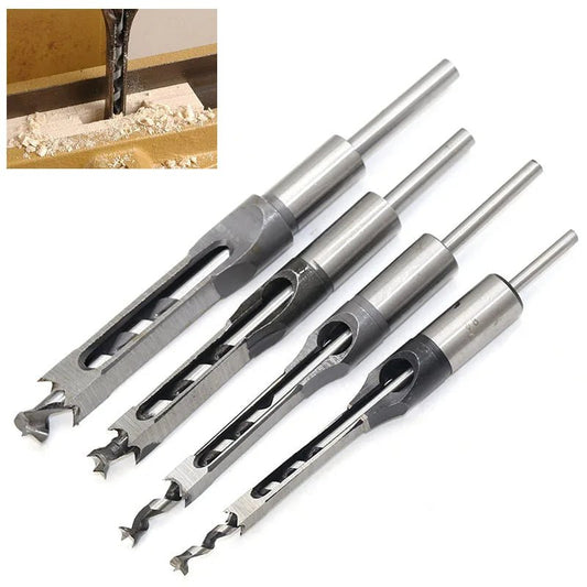Square Hole Drill Woodworking Drill Tools Auger Mortising Chisel Drill Set DIY Furniture Square Woodworking Drill - Avero