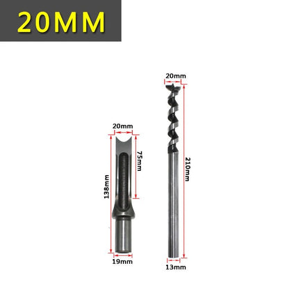 Square Hole Drill Woodworking Drill Tools Auger Mortising Chisel Drill Set DIY Furniture Square Woodworking Drill - Avero