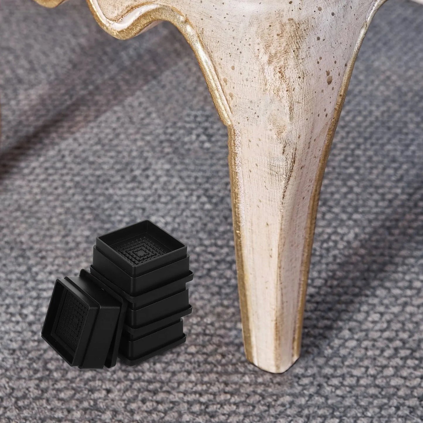 Stackable Bed Lifters Height Adjustable Furniture Risers Nonslip Bottom For Couch Chair Sofa Table Rubber Reusable Riser Blocks - Avero
