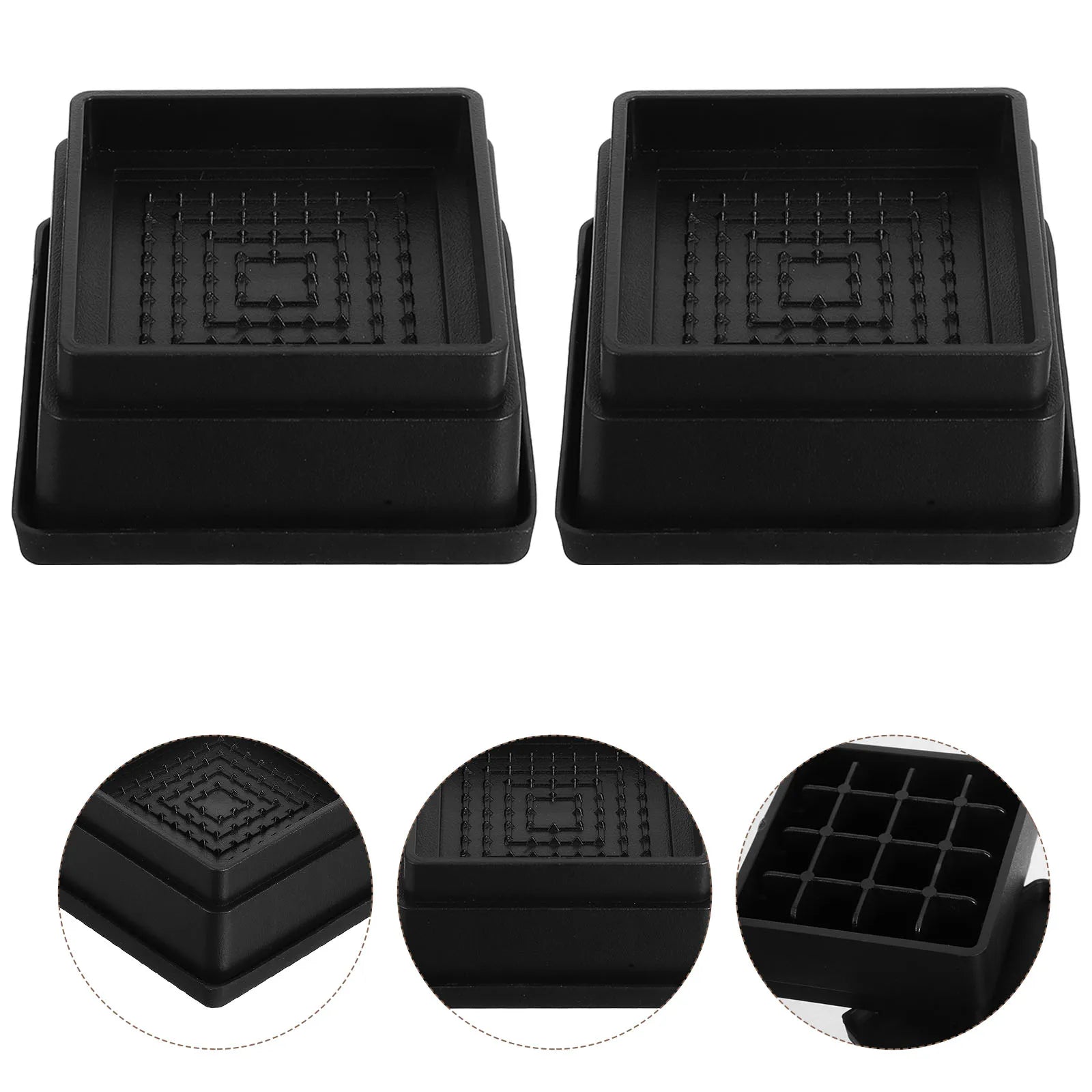 Stackable Bed Lifters Height Adjustable Furniture Risers Nonslip Bottom For Couch Chair Sofa Table Rubber Reusable Riser Blocks - Avero