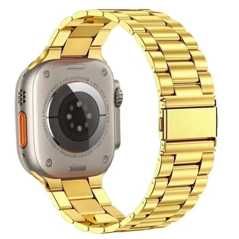 Stainless Steel Strap for Apple Watch band 44mm 45mm 38 - 42 - 40mm - 41mm Metal link Bracelet iWatch series 8 7 6 5 4 3 se Ultra 49mm - Avero