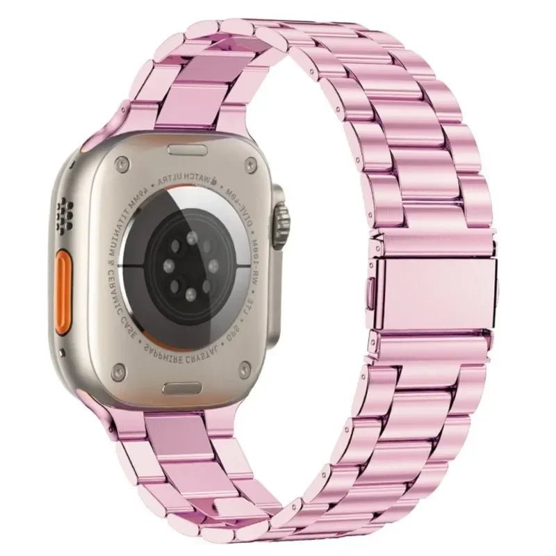Stainless Steel Strap for Apple Watch band 44mm 45mm 38 - 42 - 40mm - 41mm Metal link Bracelet iWatch series 8 7 6 5 4 3 se Ultra 49mm - Avero