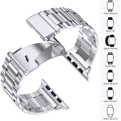 Stainless Steel Strap for Apple Watch band 44mm 45mm 38 - 42 - 40mm - 41mm Metal link Bracelet iWatch series 8 7 6 5 4 3 se Ultra 49mm - Avero