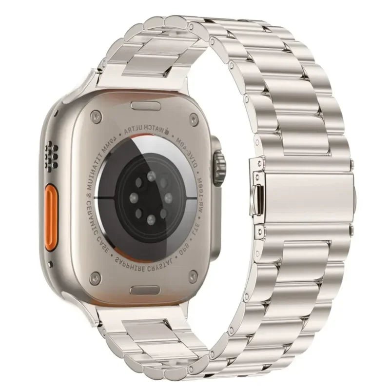 Stainless Steel Strap for Apple Watch band 44mm 45mm 38 - 42 - 40mm - 41mm Metal link Bracelet iWatch series 8 7 6 5 4 3 se Ultra 49mm - Avero