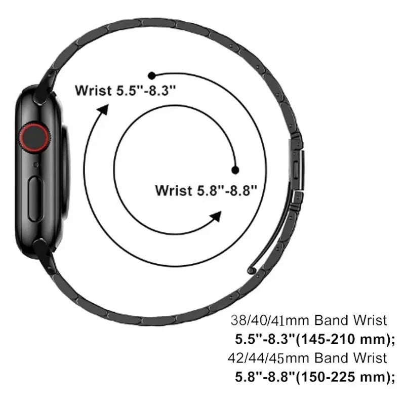 Stainless Steel Strap for Apple Watch band 44mm 45mm 38 - 42 - 40mm - 41mm Metal link Bracelet iWatch series 8 7 6 5 4 3 se Ultra 49mm - Avero