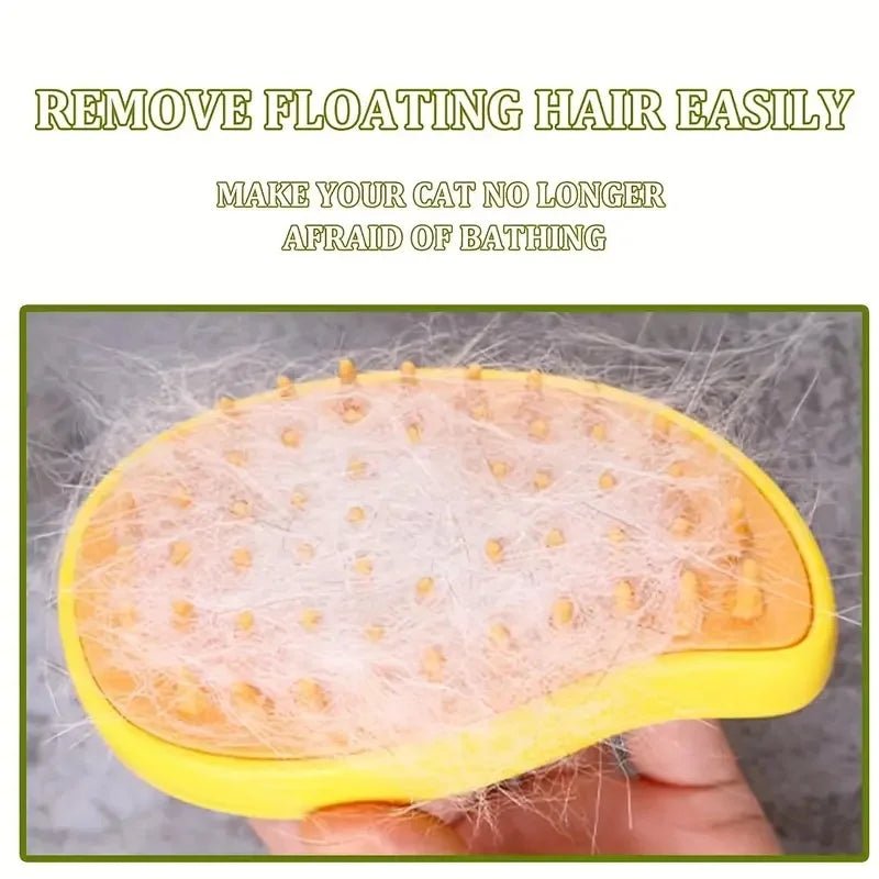 Steamy Dog Brush Electric Spray Cat Hair Brush 3 In1 Dog Steamer Brush for Massage Pet Grooming Removing Tangled and Loose Hair - Avero