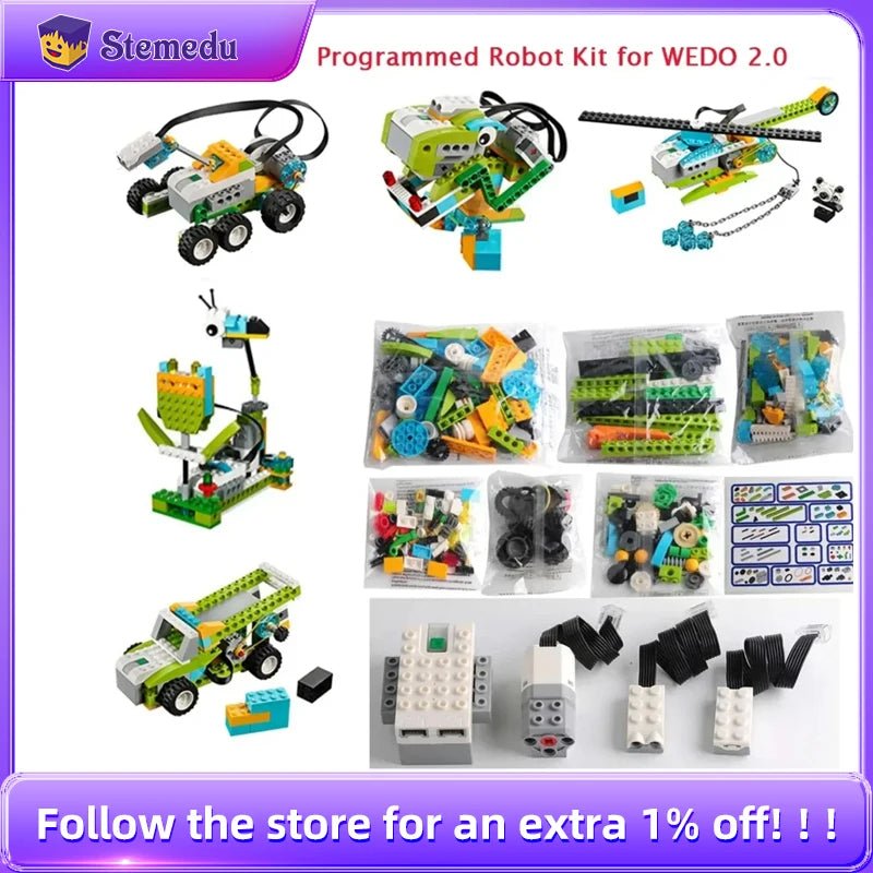 STEM We - do2.0 45300 Core Programming Kit Compatible legoed Education Building Blocks Kit with 280pcs & Sensors Electronic Bricks - Avero