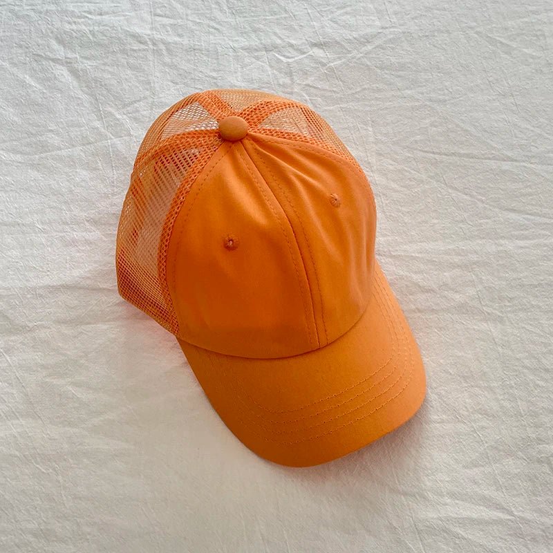 Summer Kids Baseball Cap Casual Solid Children Caps Sun Hat Boys Girls Outdoor Accessories 2 - 8Y - Avero