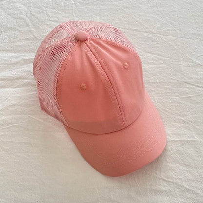 Summer Kids Baseball Cap Casual Solid Children Caps Sun Hat Boys Girls Outdoor Accessories 2 - 8Y - Avero