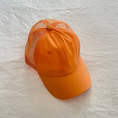 Summer Kids Baseball Cap Casual Solid Children Caps Sun Hat Boys Girls Outdoor Accessories 2 - 8Y - Avero